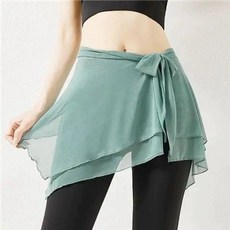 여성 스커트 화이트 운동용 레깅스 커버업, 그린, 프리사이즈