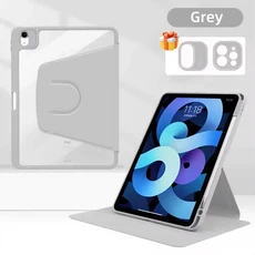 360 ° 회전 iPad 케이스 2024 Air 11 13 M2 Pro M4 4 5 10.9 7/8/9th 10th Gen Mini 6 커버, 01 iPad mini 6, 04 Gray