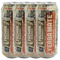 야차크 예르바 메이트 베리 레드, 4개, 458ml