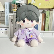 40cm 인형 의상 솜인형옷 귀여운 솜인형 자세 아이돌 앉은 인형옷 무속성 솜깅이 잠옷, 스타 씨 퍼플 40cm 앉은