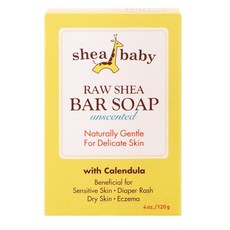 Shea Baby 로우 시어 비누 with 카렌듈라 무향, 120g, 1개
