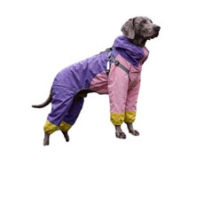 HIPIPET 大型犬全地域防護連帽衝鋒雨衣, 紫色, 1個
