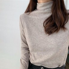 여성 기모 목폴라 티셔츠 DHH-E74