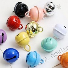 컬러풀 방울 딸랑이 펜던트 장식 악세사리 소품 인테리어 데코 수공예 재료 핸드메이드 DIY 키링, 1개, 연핑크