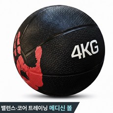 모티버 메디신볼, 1개, 4kg, 블랙
