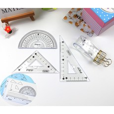 휘어지고 1P 삼각자 세트15cm 않는 각도기 부러지지, 상세페이지 참조, 상세페이지 참조