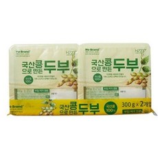 노브랜드 국산 콩으로 만든 두부 600g 총 4팩 총중량 2400g 냉장, 4개