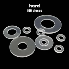 M1.6 M2 M2.5 M3 M4 M5 M6 M8 M10 M12 부드러운 단단한 플라스틱 PVC 투명 절연 일반 가스켓 패드 링 스페, 04 hard 100pieces, 18 M2.5x6x0.5mm
