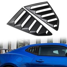 AULESSE 후면 사이드 윈도우 루버 카마로 6세대 2016 2017 2018스포츠 장식 액세서리 에어 벤트 스쿱 커버 매트 블랙 317422