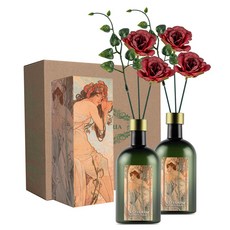 라플로리아 꽃 디퓨저, 2개, 500ml, S6.다시한번힘내요향/A2.들장미-L12/레드