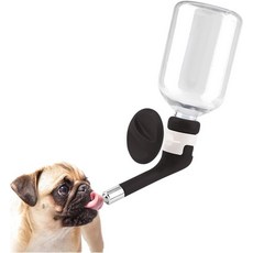 안디커 노 드립 개 물 디스펜서 병-개 사육장 물 디스펜서 반려동물용 식수 주전자를 올리고 내릴 수 있습니다. 개를 위한 식수 공급 케이지 물병, Blue, 1개