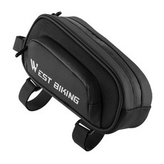 시그니처베이지 웨스트바이킹 로드 자전거 프레임 탑튜브 가방 YPZ319, 블랙, 1개