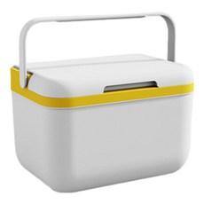 소형 휴대용 아이스박스 캠핑/피크닉/차량용 미니 쿨러박스, 5L, 화이트옐로우
