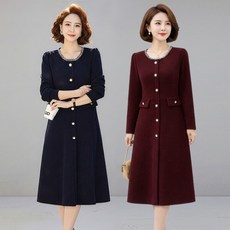 [원콜] [벨로룩스]다모스 넥큐빅 장식 정장 원피스 (네이비/와인) 택1