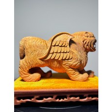 太行崖柏 神獸猛虎擺件, 如圖所示, 1個