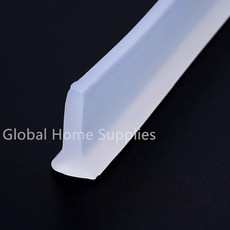 차수벽 욕실 물 스토퍼 실리콘 고정 스트립 샤워 댐 홍수 방지벽 건식 습식 분리 차단기 0.56M, [03] 차수벽 Transparent T Form, [01] about 0.5m, 1개