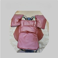 전기 자동차 윈드쉴드 커버 겨울철 오토바이 방한 보호 플리스 안감 두꺼운 PU 가죽 허리 오토바이 방한보호대 무릎 패드 따뜻한 배터리 오토바이 방한 방풍 커버 오토바이 전신방한, 허리보호 브라운 바람막이+손잡이 커버