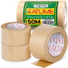 아뜰라임 크래프트 찢어쓰는 종이 테이프 60mm x 50m, 3개
