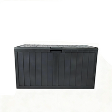NEW 야외보관함 290L 수납 정리함 플라스틱 조립식창고 택배보관함 데크박스 수납 벤치 정원정리 베란다정리, N_290L블랙