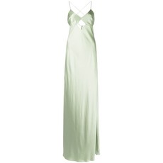 미셸메이슨 컷아웃 디테일 실크 이브닝 드레스