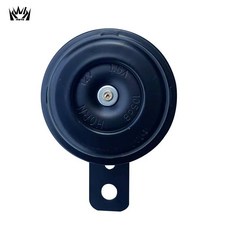 오토바이 전기 경적 키트 범용 방수 라운드 시끄러운 경적 스피커 12V 경적 1.5A 105db 신호 오토바이 액세서리, 1) Black