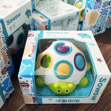 嬰幼兒手指瓢蟲扣洞洞玩具，手眼協調訓練抓握玩具，鍛鍊手指靈活摳摳樂, 1個, 開窗彩盒