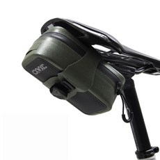 UNIQOCK 로드 바이크 안장 가방 방수 소형 자전거 테일 백 자전거 언더 시트 백 경량 자전거 큐브형 보관 가방 사이클링 액세서리 파우치 로드 마운틴 사이클링용, 초록색