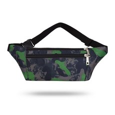 臺灣熱賣 運動腰包男女多功能錢包戶外休閒跑步包防水斜挎貼身收銀包, 薄款雙色迷彩款-綠色, 1個