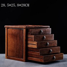 普洱茶盒 茶餅收納盒 多層茶倉 茶具配件 撬茶盤 分茶盤 賞茶盤, 雞翅木普洱茶盒（5層）, 1個