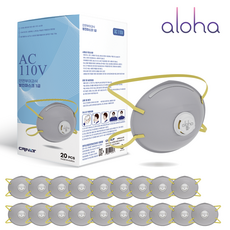 크리넷 알로하 국산 KCs 방진1급 활성탄 마스크 AC110V 피부자극테스트, 20개입