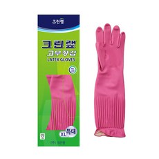 크린랲 고무장갑 일반 특대 분홍, 핑크, 특대(XL), 3개