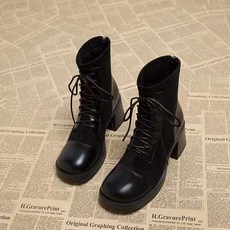 AREVI 추동 여성 워커 신상품 통굽 고급 트랜드 부츠7CM