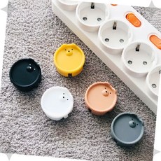 곰돌이 콘센트 안전 보호커버 멀티탭 플러그 실리콘 마개 어린이 감전방지 가정용, 1개, 브라운