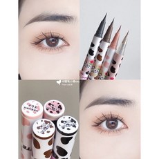花落莉亞奶牛眼線筆/臥蠶筆！超激細眼線液筆，持久不暈染，新手適用, 01超細水泥灰, 1個
