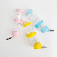 햄스터 소동물 피그미 앵무새 위생물통 급수기 대롱형 볼급수기, 블루