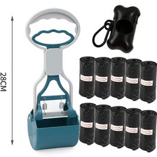 【台灣熱銷Top1】 【摺疊狗狗拾便器】外出遛狗不髒手 撿便器狗屎夾子家用 便攜鏟屎神器 衛生設計 禮物推薦 寵物清潔, 小號優雅綠（套餐三）, 1個