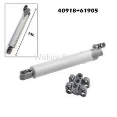 MOC 공압 부품 에어 탱크 게이지 액추에이터 실린더 펌프 스위치 호스 파워 브릭 Legoeds 빌딩 블록, 11 40918 61905