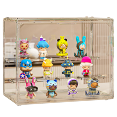 可堆疊磁吸門公仔展示盒, 1個