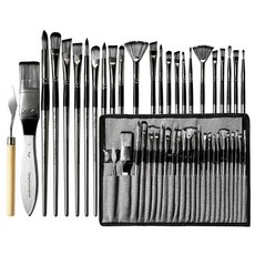 수채화 유화 프로필렌 브러쉬 세트 24종세트+수납백, 26*36cm, 1세트