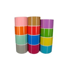 대형 칼라 감열 롤 라벨 40x50x750 노란색 프린터 노란색 노란색, I. 6040 단일 행 빨간색 노란색 파란색 녹색 주황