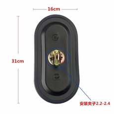 중장비 트럭 굴삭기 엔지니어링 차량 고화질 사각지대 보정 사각형 원형 광각 후방 거울, 1GB, 2. 16X31cm Clip-type