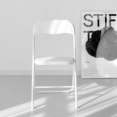 오스본가구 슈 철재 의자 인테리어 의자 디자인 의자 접이식 의자 식탁 의자 책상 의자, 화이트, 1개
