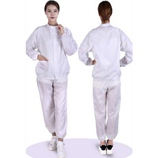 베가 방진복 투피스 제전복 C카라 상하세트 크린룸, 3XL, 화이트, 1개