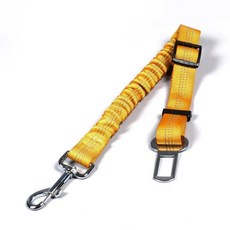 반려동물 차량 벨트 조절 탄성 반사 목줄 당김 방지 여행용 견인 로프, 1개, 5. Ginger Yellow