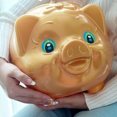 초대형 황금 돼지저금통 (왕대) 플라스틱 케 저금통중 저금통형저금통 저금함