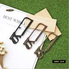 隨草憶境 （6款金屬）迷你仿真鋸子 鐵鋸 木工工具 模型 戶外園藝場景 J161 袖珍食玩 微縮微景觀, 1個, 一組3款入（大號3色，★促銷★）