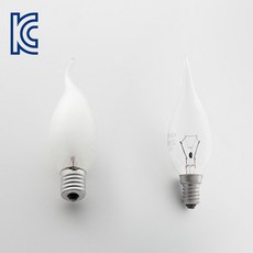 은광전기조명 장식용 전구 FC35 촛대구 25W 40W 60W 투명 불투명 E14 E17, E17 불투명 60W, 1개
