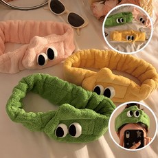 파마마파티 작은선물 찍찍이 고급 세안밴드 세수 남녀 머리띠, 1개, 그린