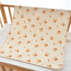 DFMEI isn隔尿墊嬰兒防水可洗棉大尺寸透氣全棉a類紗布姨媽墊生理期牀墊, 1個, Baby小熊