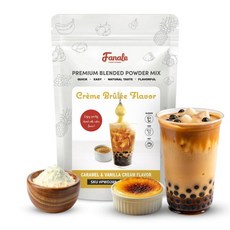 Fanale 과일 가루 분말 파우더 파날레 프리미엄 딸기 버블티 향미 베이킹 스무디 디저트 및 음료에 완벽한 버블 밀크티용 인스턴트 2.2파운드 1팩, 크렘 브륄레, 2.2 파운드 (1개 묶음)